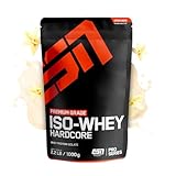 ESN IsoWhey Hardcore Proteinpulver, Vanilla (Classic), 1 kg, Bis zu 26 g Protein pro Portion, geprüfte Qualität - made in Germany*